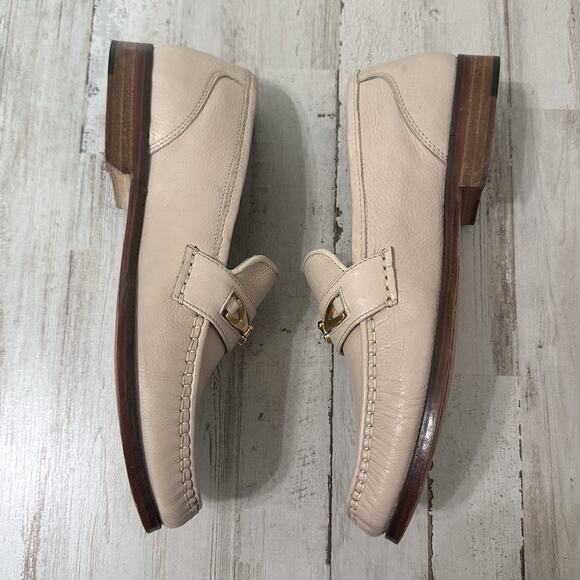 Bostonian Crown Windsor Horsebit Mens Loafers 7.5 Wide Beige‎ Slip On First Flex - Picture 9 of 10